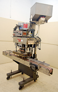 used, KAPS-ALL Model E AUTOMATIC 4 SPINDLE CAPPING MACHINE, Alard item Y2714