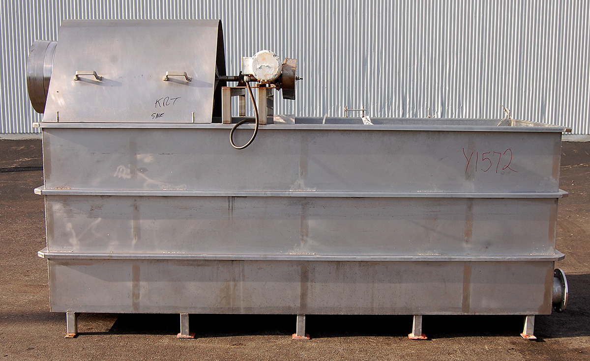 used Flume water COOLING TANK / WATER CHILLER TANK with SCAVENGER REEL, Alard Equipment Corp item Y1572