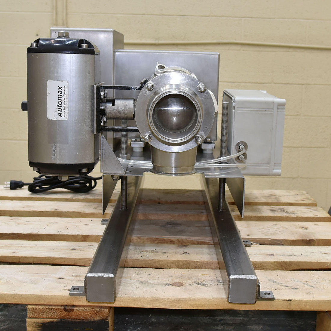 Used FFortress Phantom PIPE-LINE METAL DETECTOR for 3 inch pipe, with reject valve, food grade, stainless steel, in stock, refurbished,  Alard item Y2576