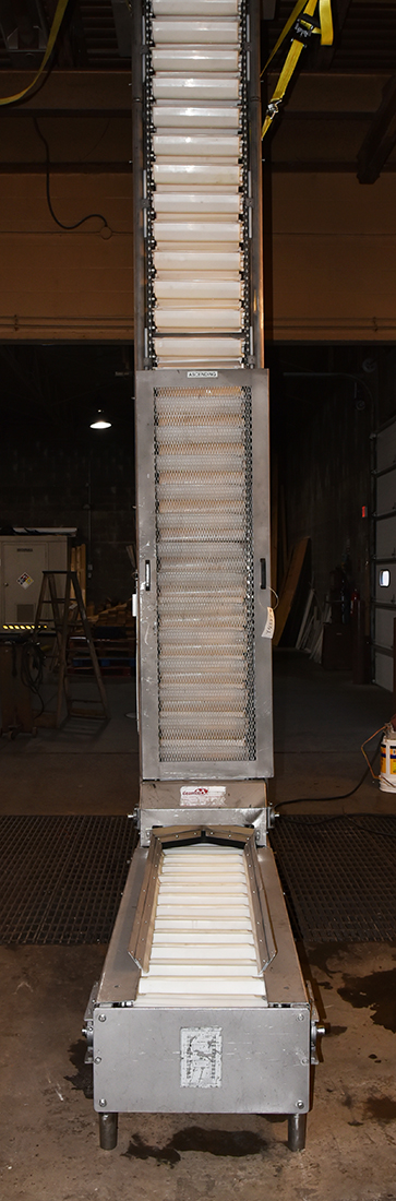 Used BUCKET ELEVATOR, 15 foot discharge, food grade, stainless steel, Alard item Y4327