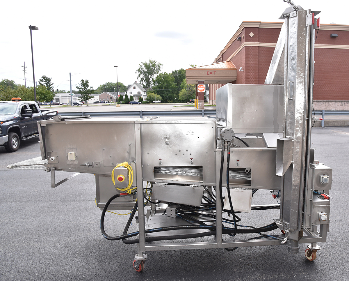 Used Stein Model XL-24 BREADING APPLICATOR, 24 inch model, stainless steel, in-stock at Alard Equipment Corp, item Y4704