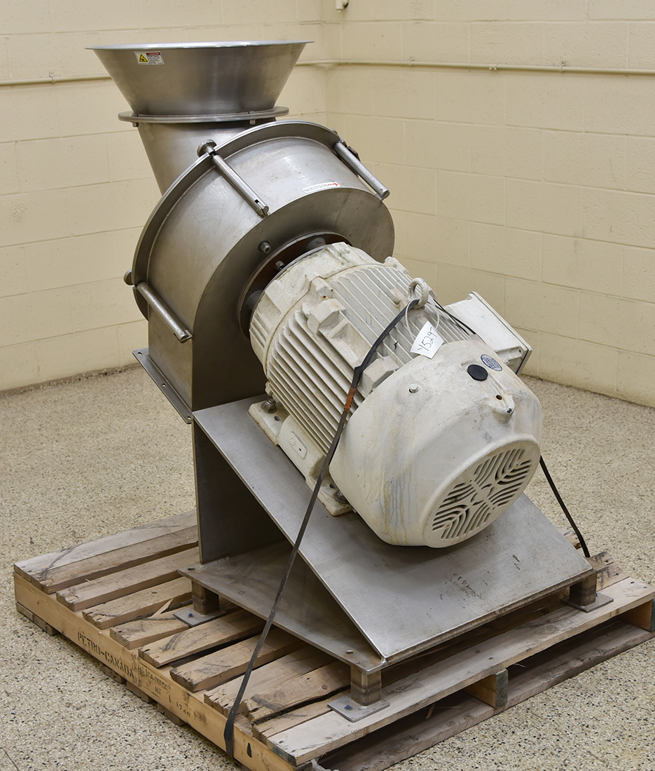 Used Corenco DISINTEGRATOR Model M15DA, 50 HP, food grade stainless steel hammermill, grinder, in stock at Alard Equipment Corp item Y5297