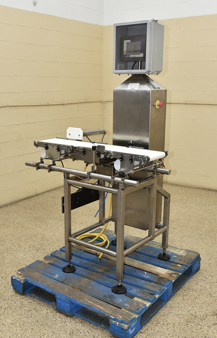 Used CHECKWEIGHER, BELT TRANSFER, food grade, with reject system, Lock Model 2500, Alard Equipment Corp item Y5356