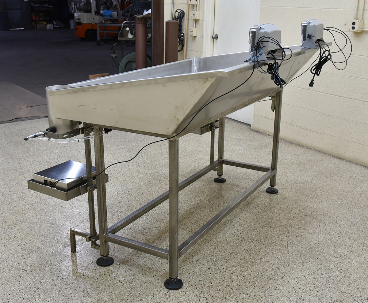 BAGGING TABLE, 2-person, with scales and holders, food grade, stainless steel, in stock, Alard item Y5432