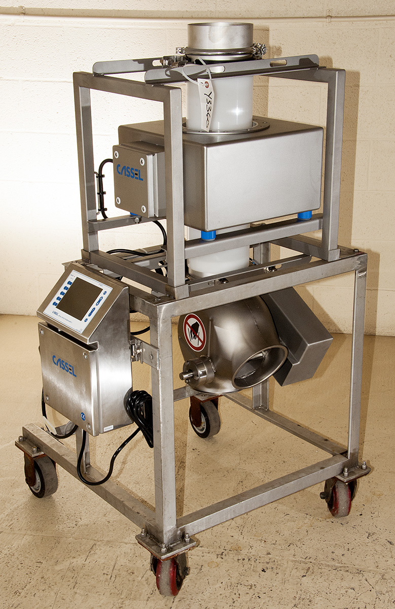Cassel large aperture 21x8 food process METAL DETECTOR with conveyor, Alard item Y3358 Cassel large aperture 21x8 food process METAL DETECTOR with conveyor, Alard item Y3358