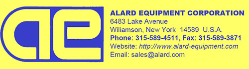 Alard Equipment Corp used processing and packaging equipment for pre-cut produce.