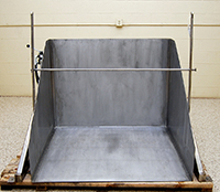 NEW BIN DUMPER / TOTE DUMPER, USDA food grade stainless steel, FOR 48 by 48 inch bins; Alard item Y3544