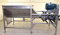 used CORNELL 4 inch STAINLESS STEEL FOOD PUMP with FEED TANK and DRIVE, Alard item Y3807