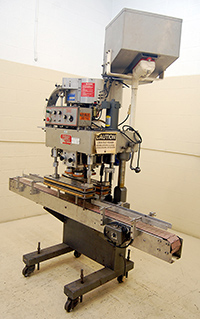used KAPS-ALL Model E AUTOMATIC 4 SPINDLE CAPPING MACHINE, Alard item Y2714