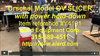 used URSCHEL Model OV cross-cut transverse SLICER, for elongated food products, Alard item Y4191