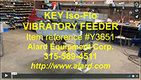 used KEY ISO-FLO VIBRATING FEEDER / VIBRATORY FEED CONVEYOR, food grade, all stainless steel, Alard item Y3651