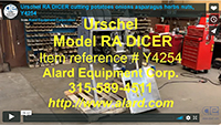 used URSCHEL Model RA DICER, Alard item Y4254