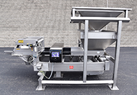 used, FORTRESS FOOD GRADE METAL DETECTOR with VIBRATING CONVEYOR, 24x3, stainless steel, Alard item Y4286