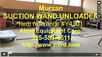used, MURZAN SUCTION WAND UNLOADING SYSTEM, food grade USDA sanitary, 316 stainless steel, Alard item Y4301