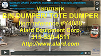 used, VANMARK STAINLESS STEEL BIN / TOTE DUMPER, Alard item Y4088