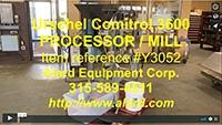 Refurbished, URSCHEL COMITROL 3600 PROCESSOR, hopper - screw feed, 10HP, Alard item Y3052