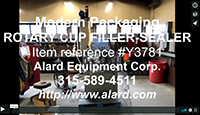 used, ROTARY CUP FILLER, TUB FILLER, Modern Packaging SR8, Alard item Y3781