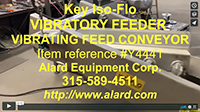 used, Key Iso-Flo VIBRATORY FEEDER, vibrating shaker-feed conveyor, food grade, all stainless steel, Alard item Y4441