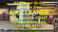 used, KEY 2XSS AIR CLEANER, stainless steel, Alard item Y4447