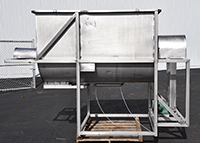 used, PADDLE BLENDER, food grade stainless steel, 40 cubic foot, 300 gallon, with slide gate discharge, Alard item Y4305