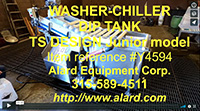 used, IMMERSION WASHER-CHILLER, dip tank, with CONVEYOR belt discharge, all stainless steel, Alard item Y4594