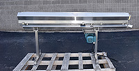 used Grovedale Dual-stage TROUGH BELT FEED CONVEYOR, 7.5 feet long, Alard item Y4634