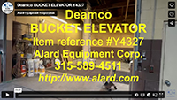 used, DEAMCO Model BES-15P-T-X-SS Z-SHAPED ELEVATING BUCKET CONVEYOR, Alard item Y4327