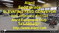 NEW ALARD ELEVATING BELT CONVEYOR / ELEVATING FEED CONVEYOR with HOPPER, Alard item Y5514