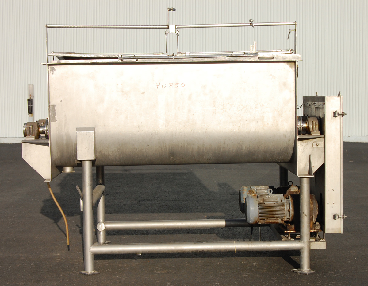 Used A & M Process Equipment DRB600 stainless steel 60 cubic foot 450 gallon TWIN SHAFT DOUBLE RIBBON BLENDER,  Alard Equipment Corp item Y0850