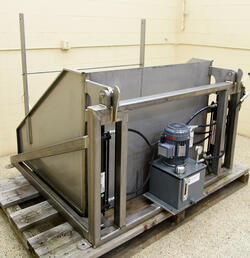 Food grade stainless steel BIN DUMPER for up to 40x48 totes, boxes