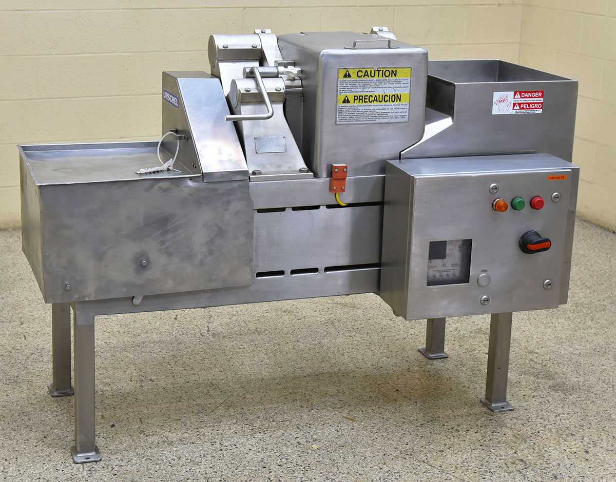 Used URSCHEL Model GK-A DICER, strip cutter, French fry cutter, flat or crinkle cuts, in-stock refurbished, Alard Equipment Corp item Y5661
